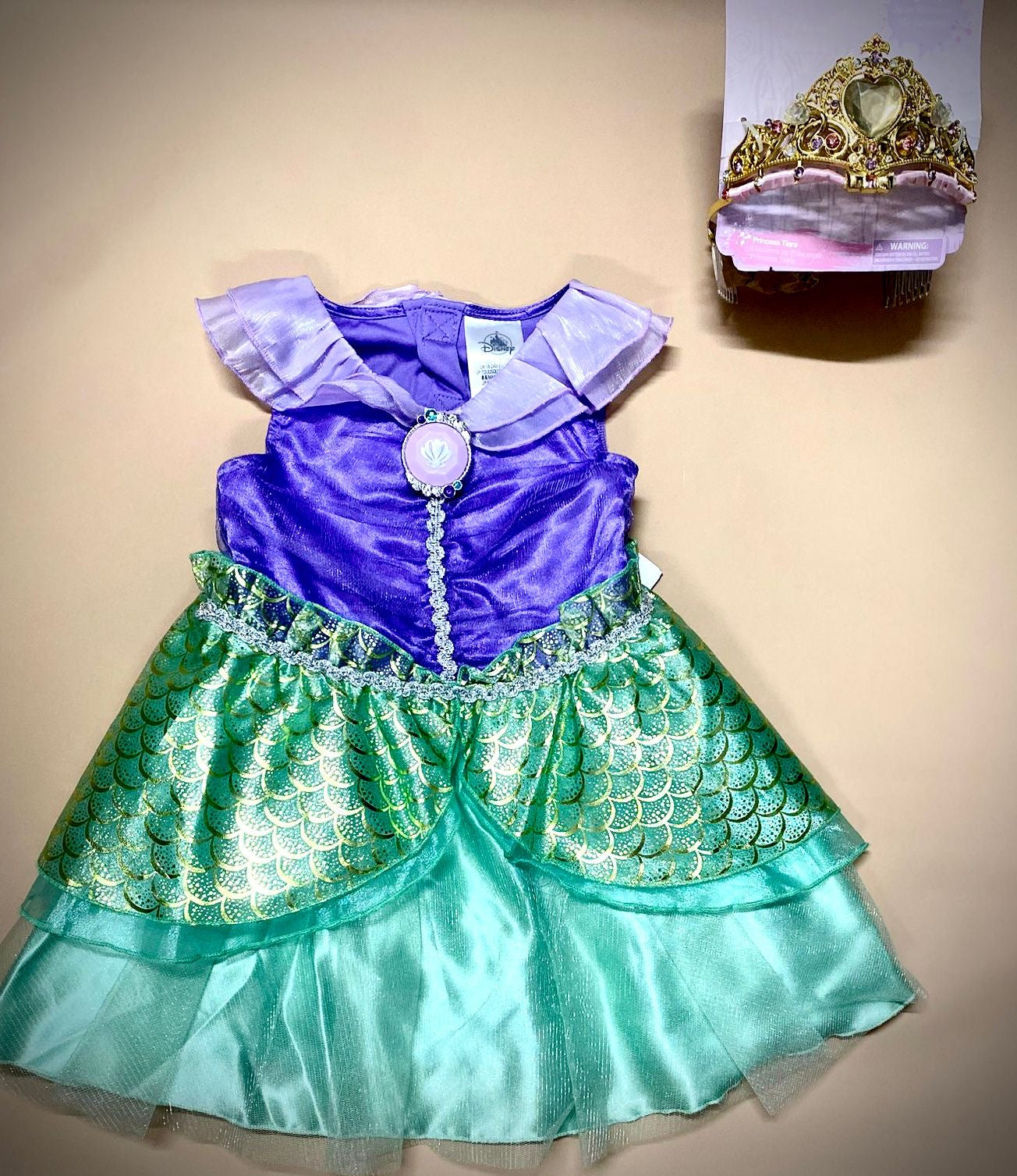 Disfraz de Princesa Sirenita con Corona para bebé