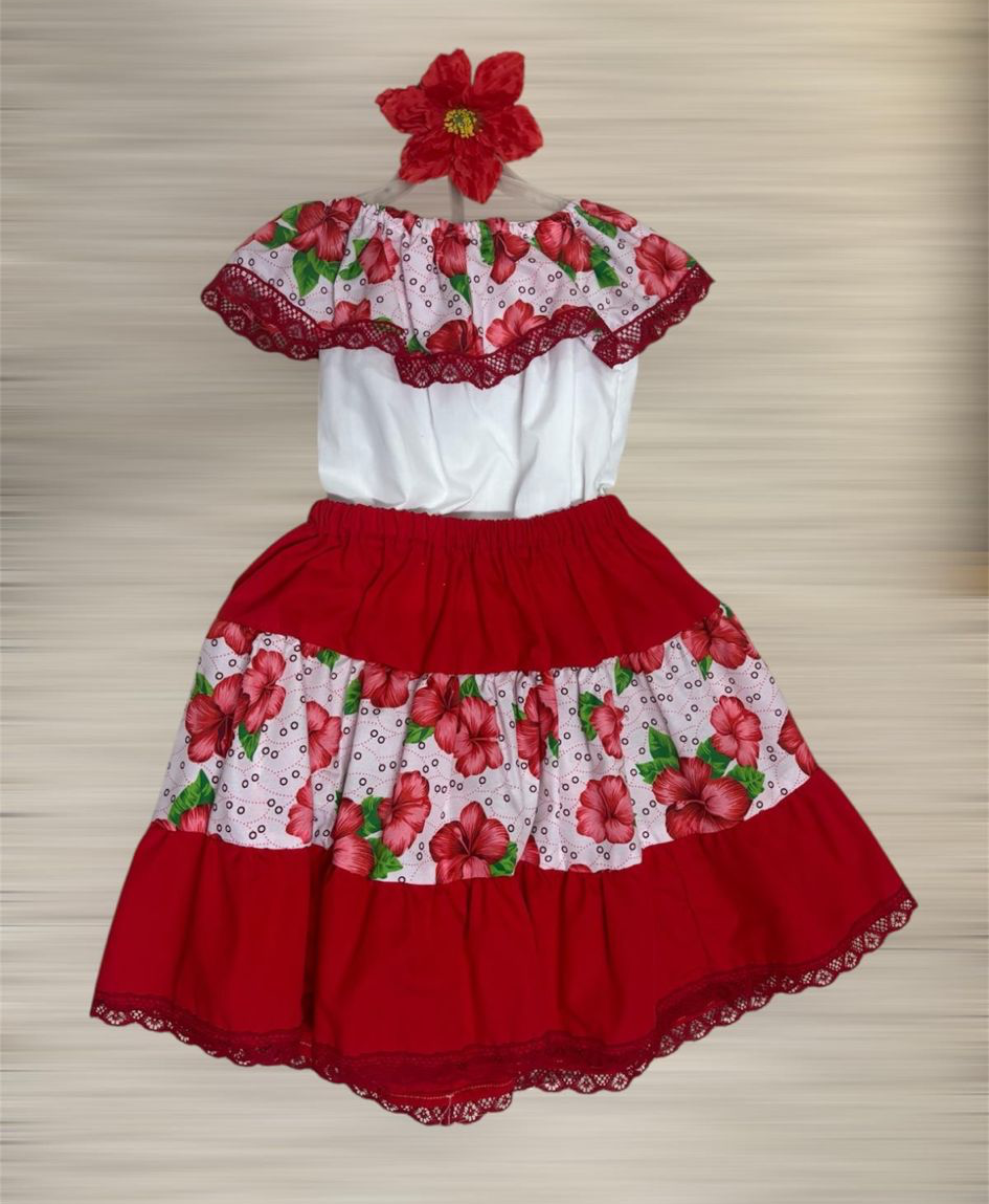 Traje típico puertorriqueño para niña