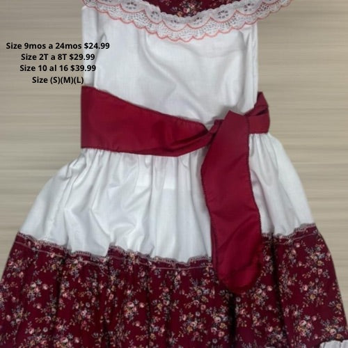 Traje típico puertorriqueño para niña